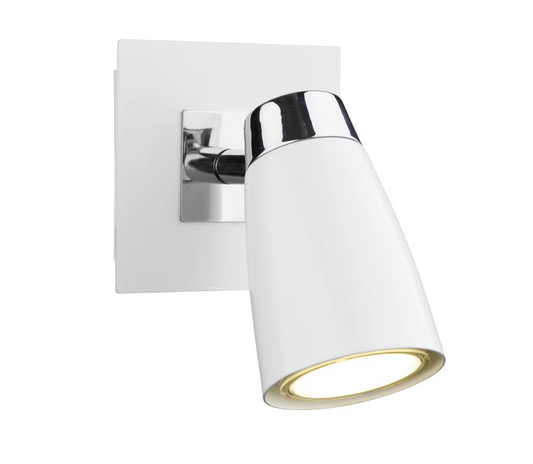 Loft Single Wall Spotlight with Polished Chrome Accents