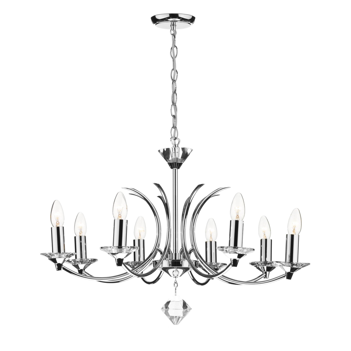 Medusa 8-Light Chandelier Polished Chrome