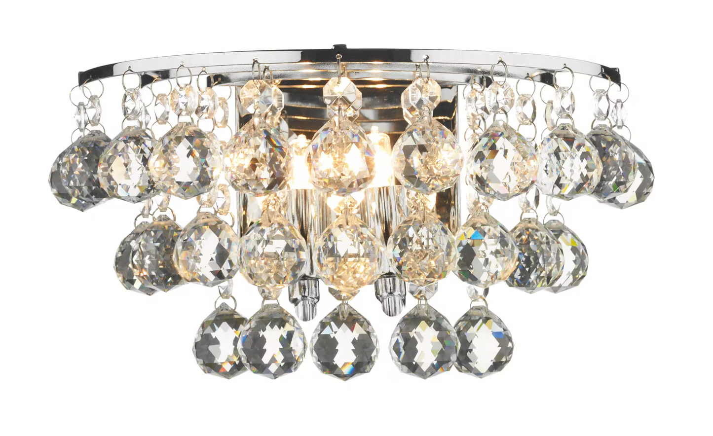 Pluto Dazzling Crystal Drop Wall Light