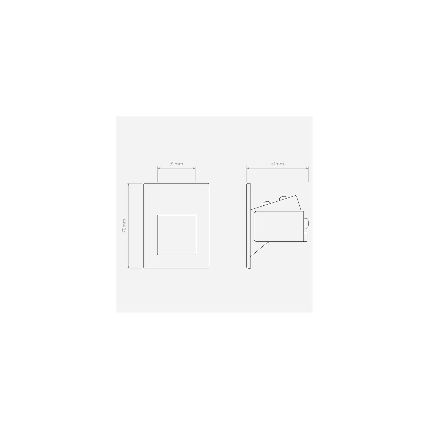 Borgo 54 Exterior 2700K LED Wall Recessed