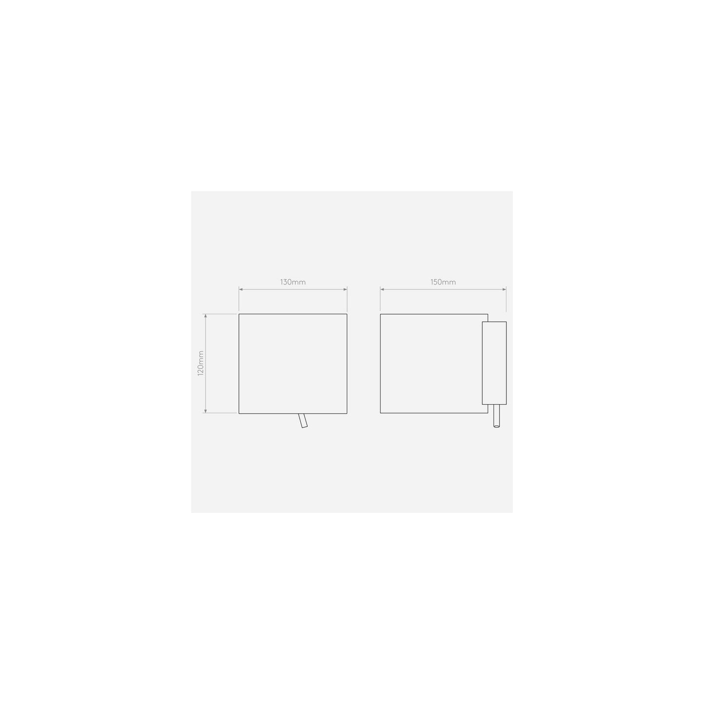 Luga Wall Light in Painted Silver with White Glass Shade