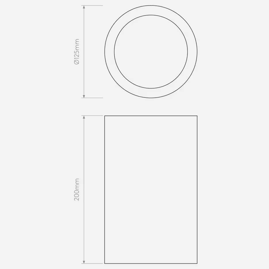 Osca 200 Round Ceiling Light White Plaster