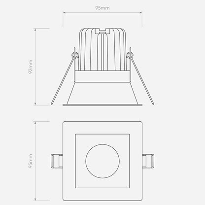 Minima Square IP65 Fire-Rated LED Recessed Light