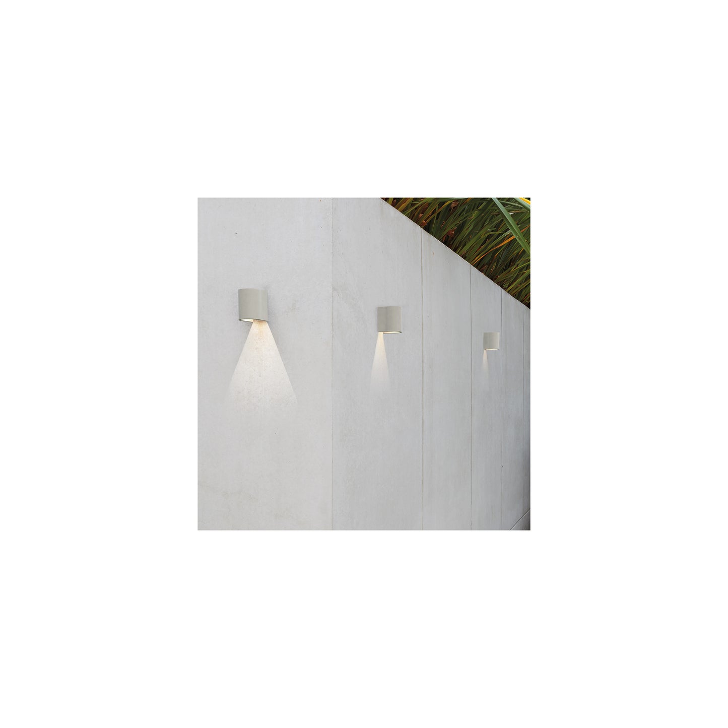 Dunbar 120 Exterior LED Wall Washer in Matt Concrete