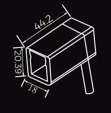 Neon solderless power feed connector IP67 bottom connection