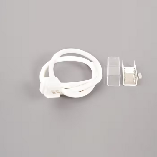 Neon solderless power feed connector IP67 bottom connection
