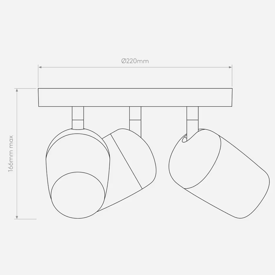 Koto Triple Round Ceiling Light