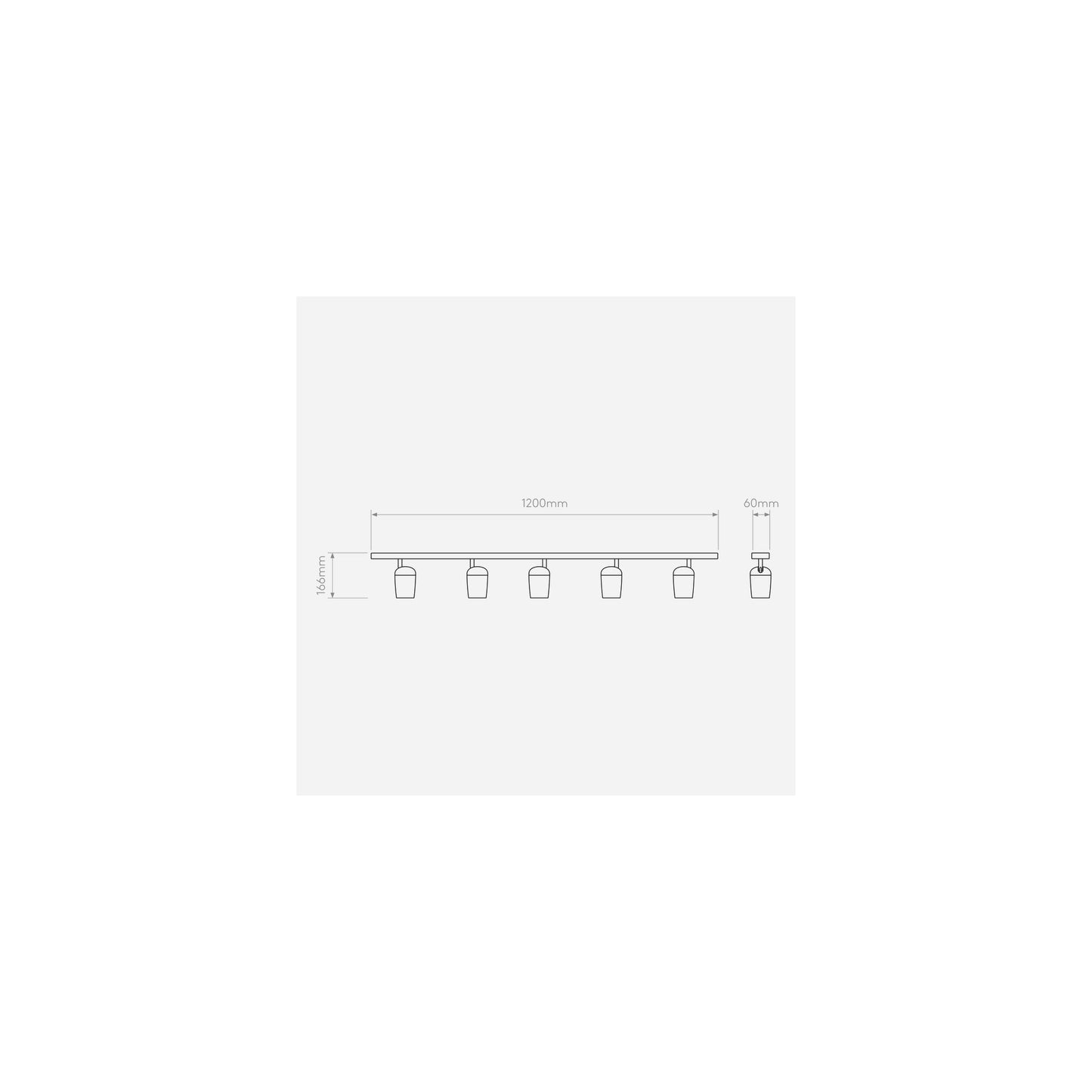 Koto Five Bar Ceiling Light