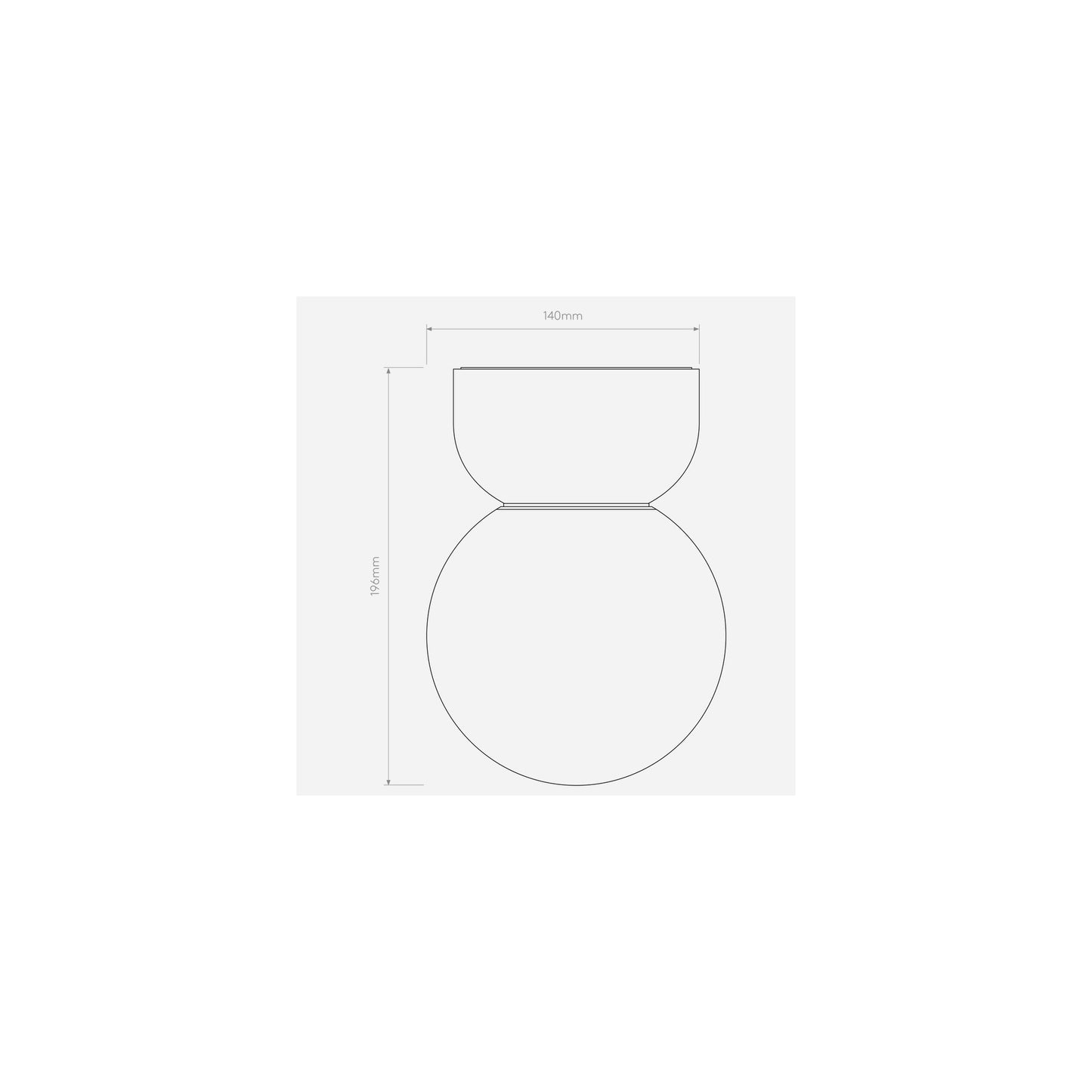 Lyra 140 Ceiling Light in Gloss Glaze White