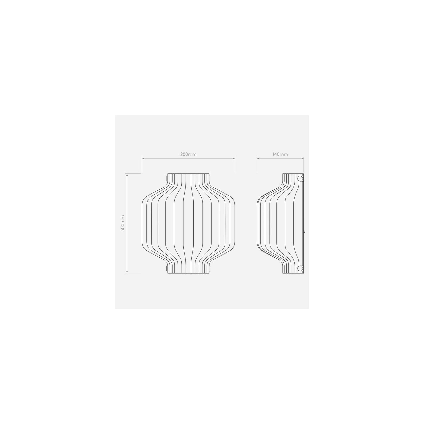 Toro Clear Glass Wall Light