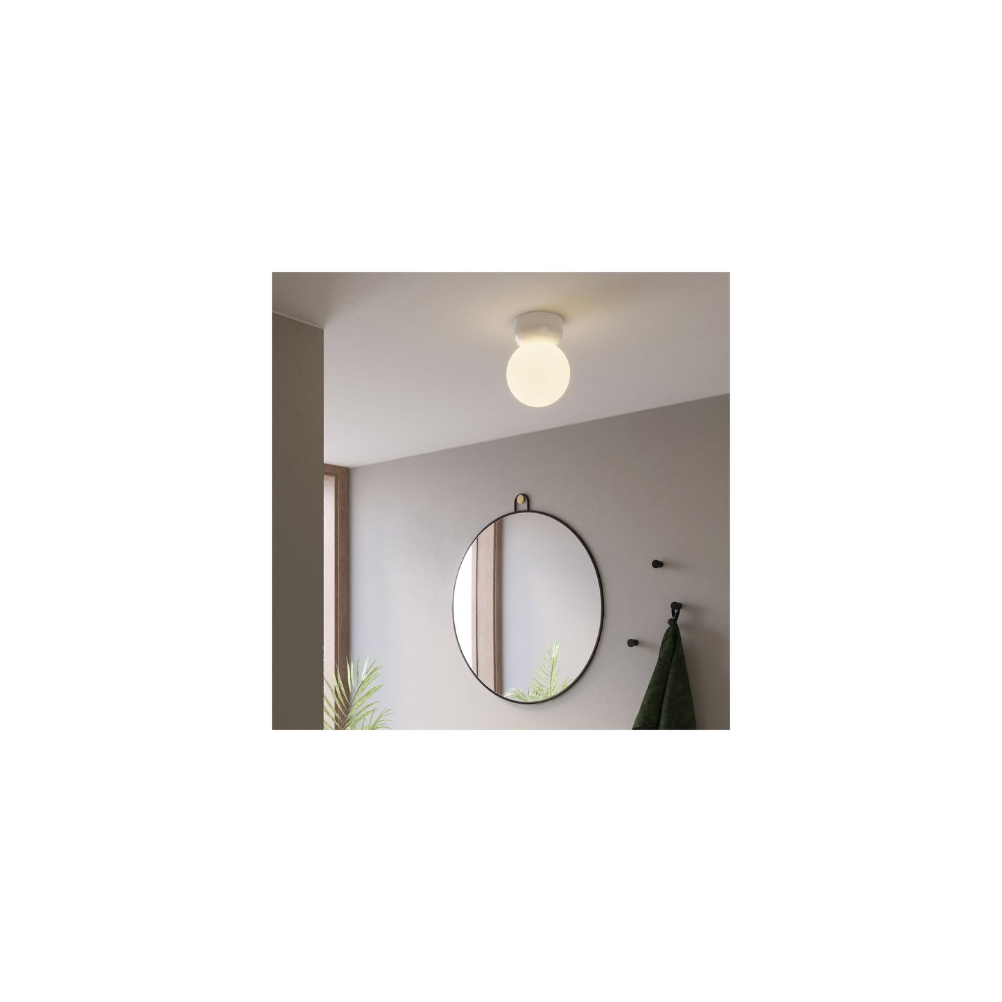 Lyra 180 Ceiling Light in Gloss Glaze White