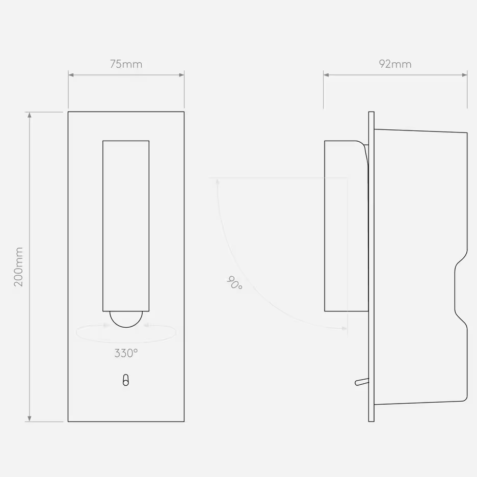 Fuse 3 Toggle Recessed Wall Light