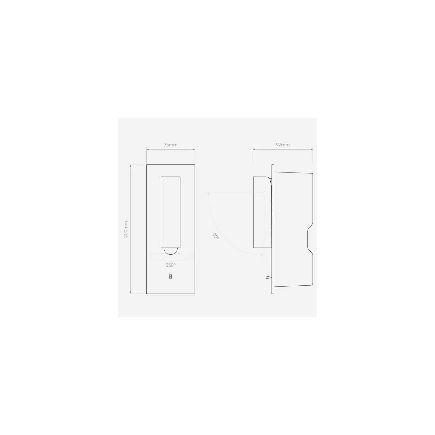 Fuse 3 Toggle Recessed Wall Light