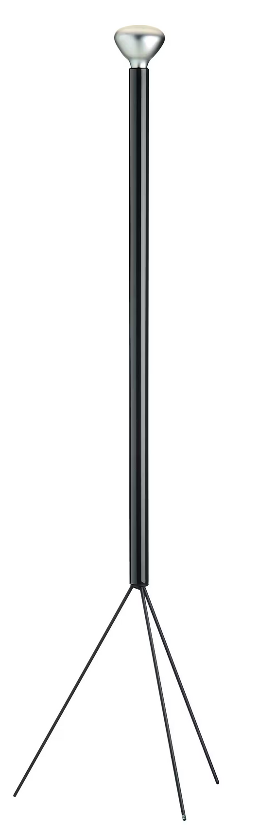 Luminator Anthracite Floor Lamp with Three Galvanized Metal Legs