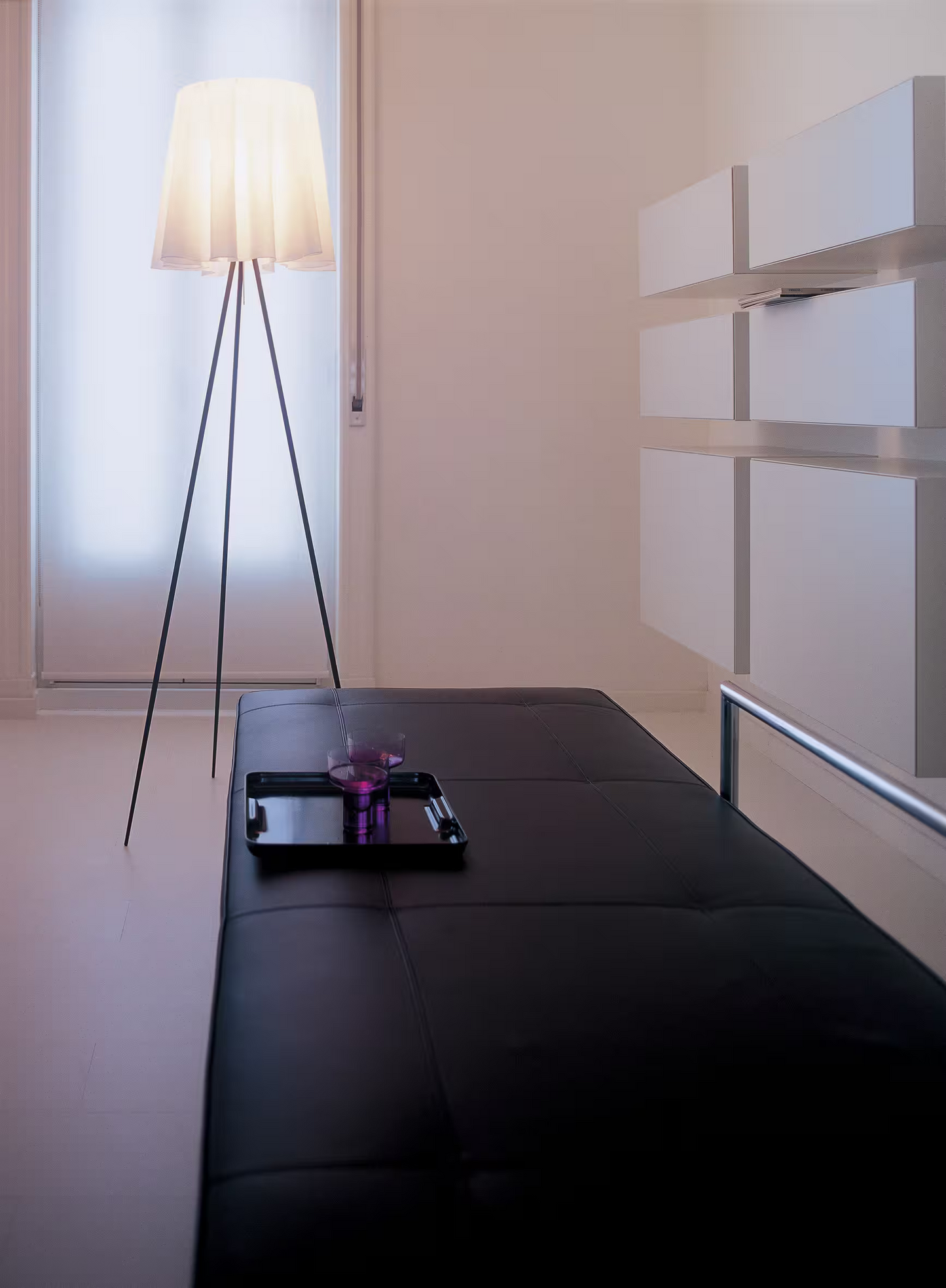 Rosy Angelis Floor Lamp with Glass Shade