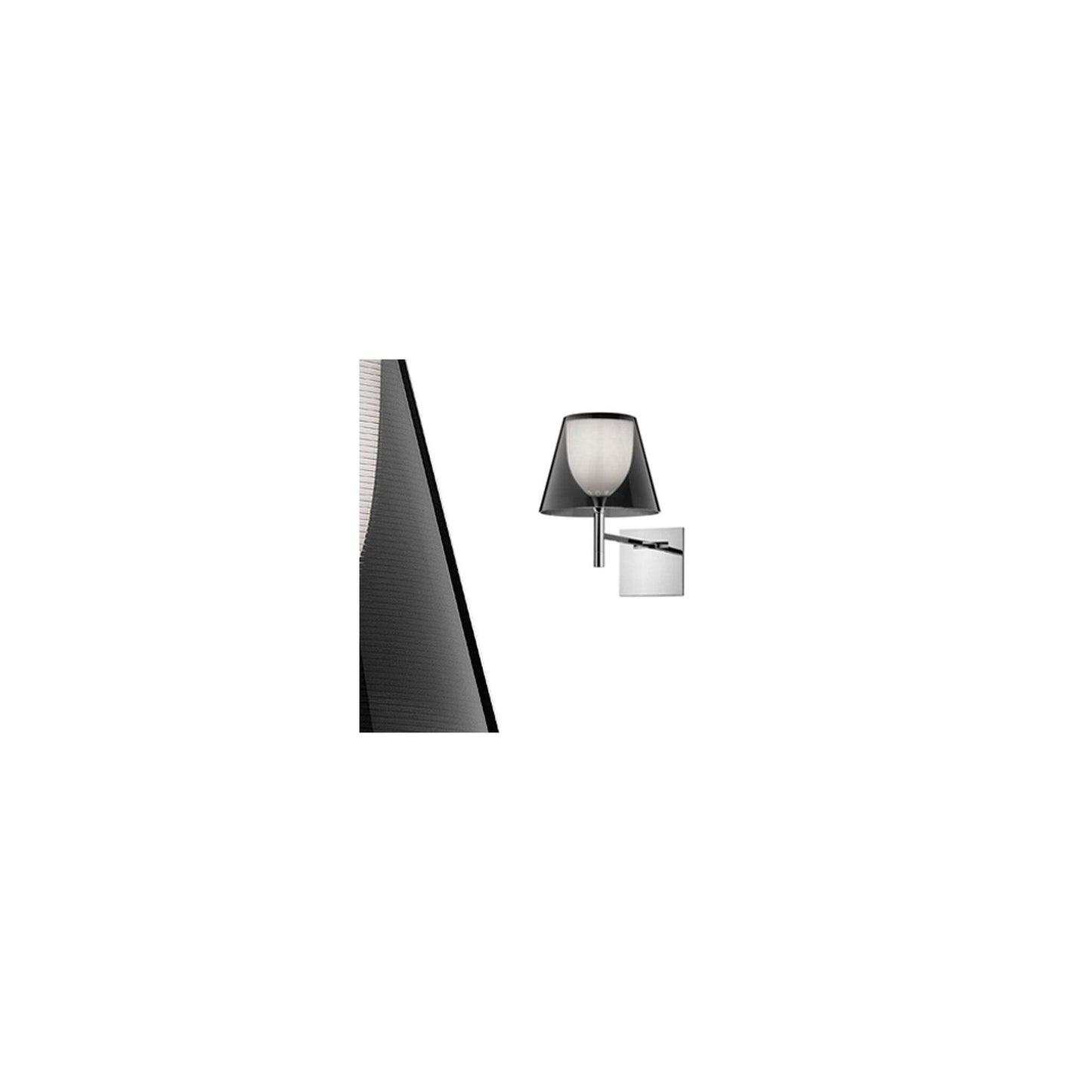 KTribe Upward Wall Light with Polished Aluminum Arm & Diffuser Support