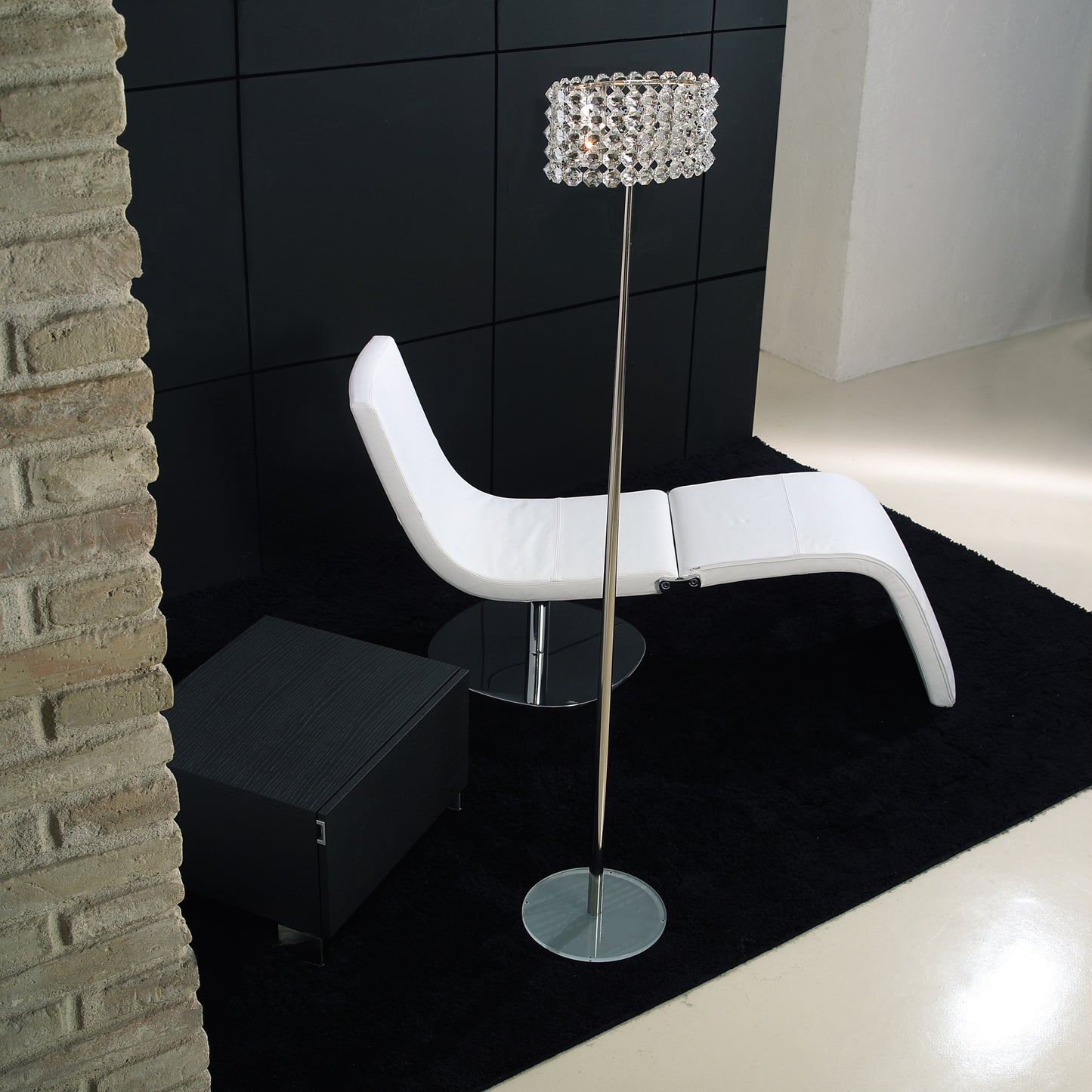 Baccarat Floor Lamp with Glass Base