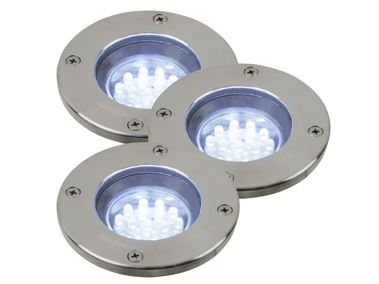 Tilos Round 3-Kit Ground Recessed Stainless Steel