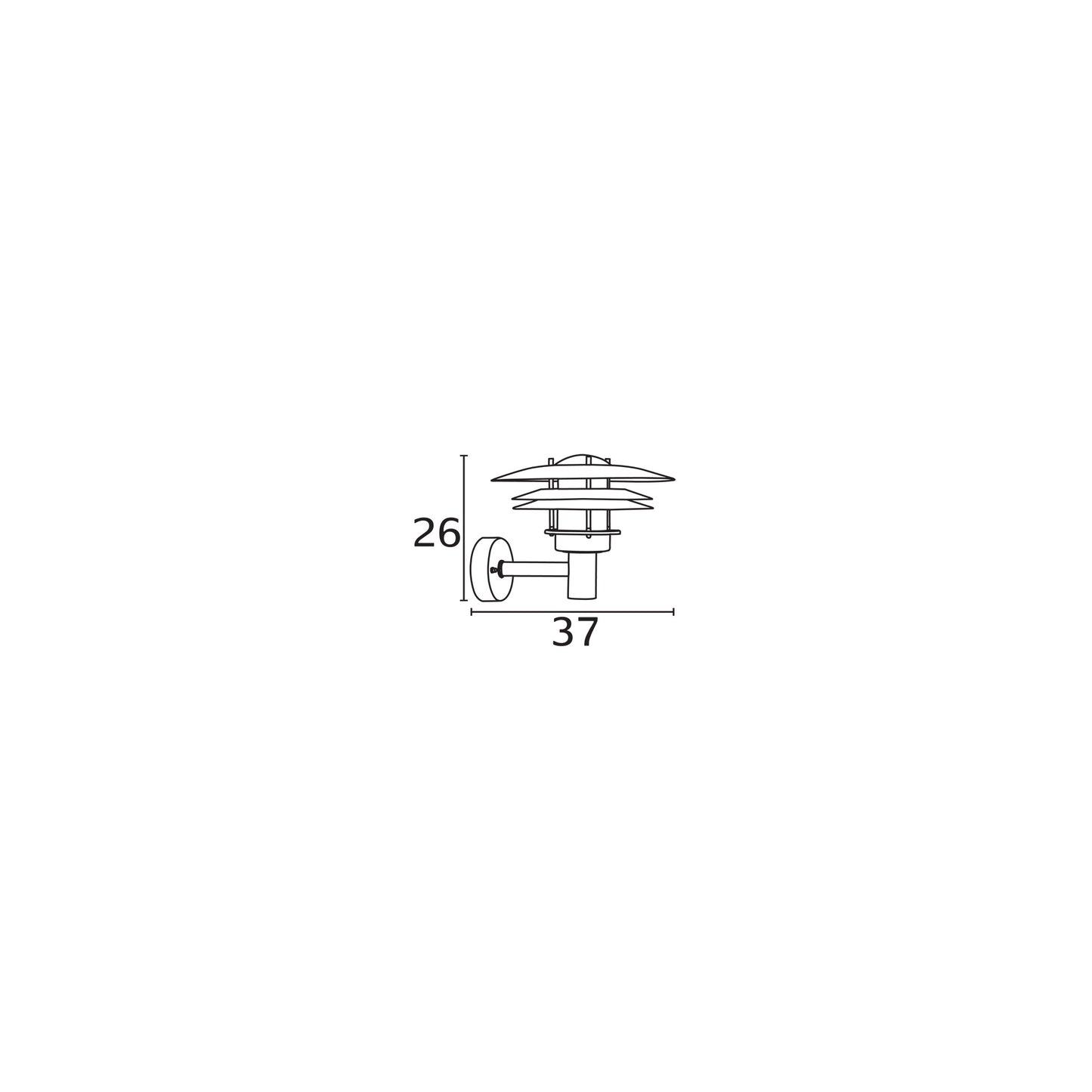Amalienborg Outdoor Wall Light Galvanized
