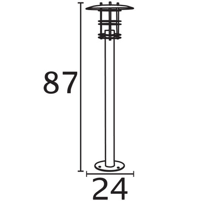 Fredensborg Outdoor Short Bollard Galvanized