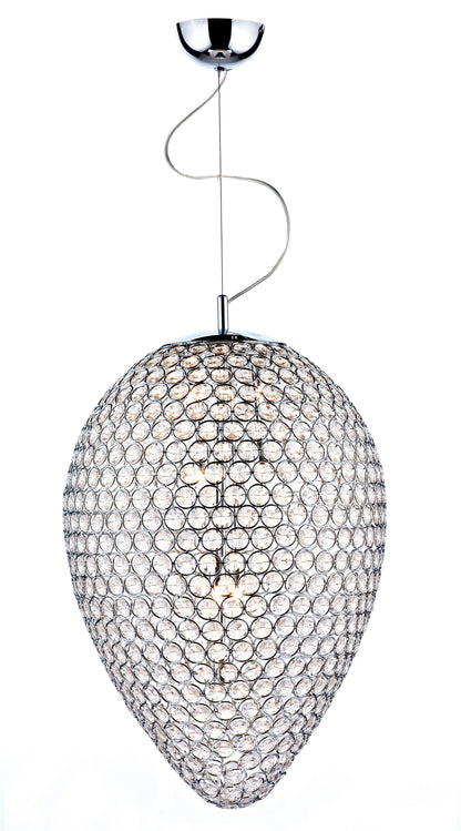 Frost Five-Light Adjustable Chrome Pendant