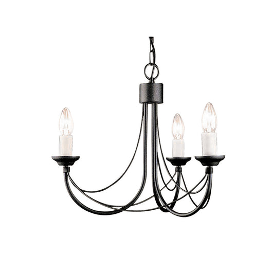 Carisbrooke 3-Light Chandelier Black