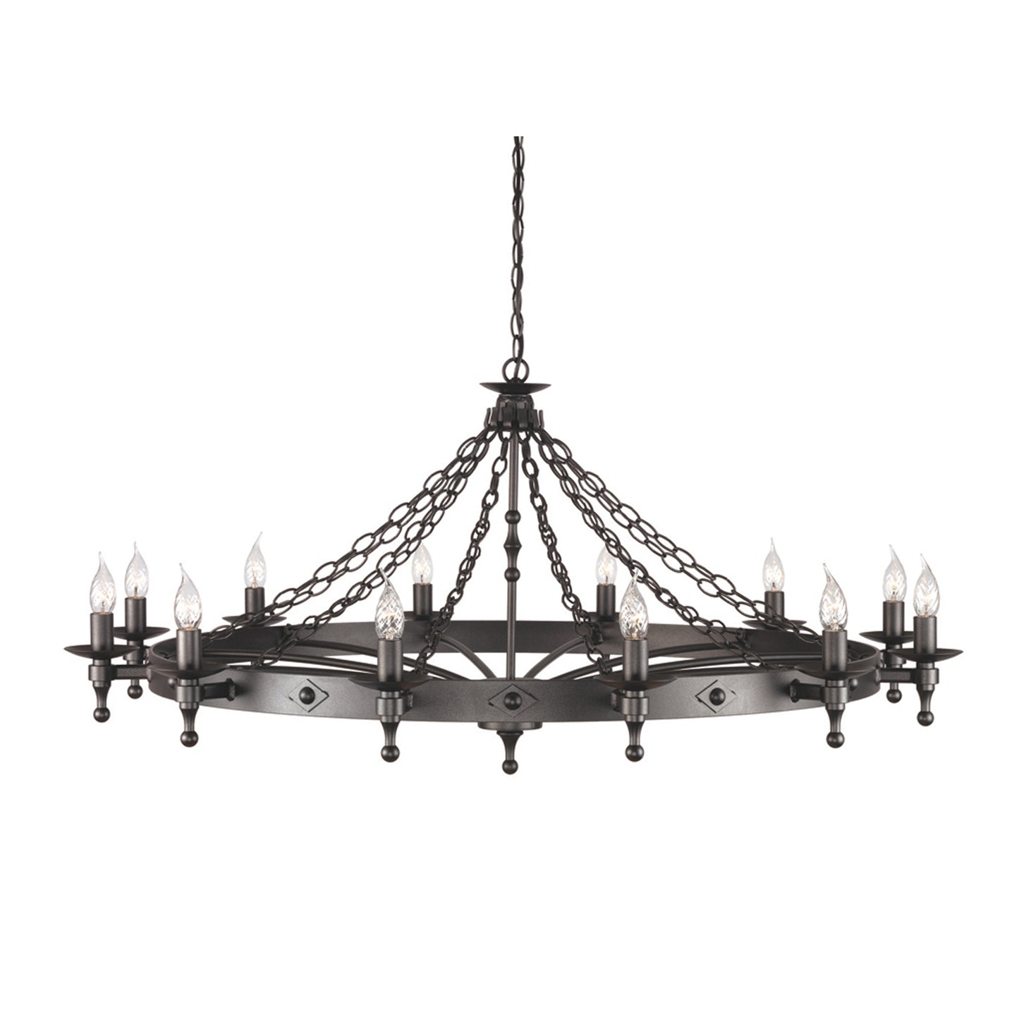 Warwick 12-Light Chandelier Graphite Black