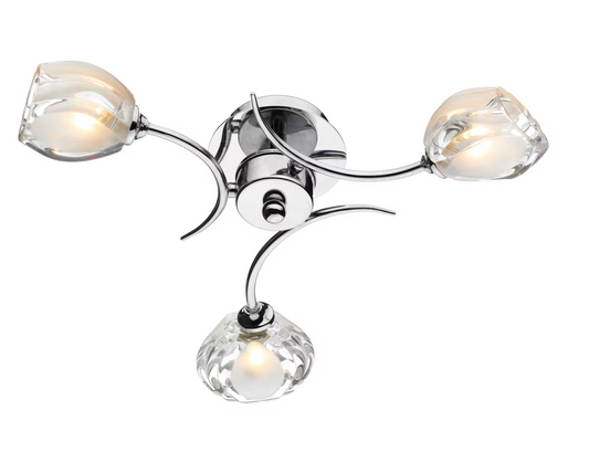 Zagreb 3-Light Semi Flush