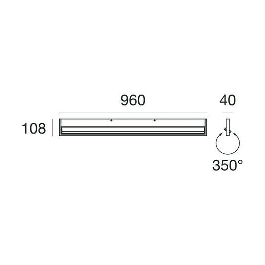 Tablet Mono Emission L96cm Wall Light