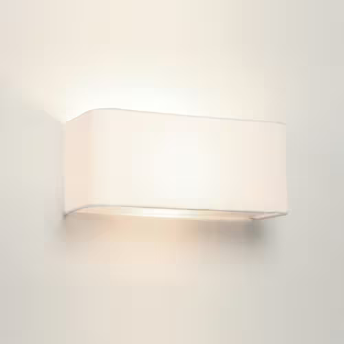 Ashino Wide Fabric Wall Light Switched