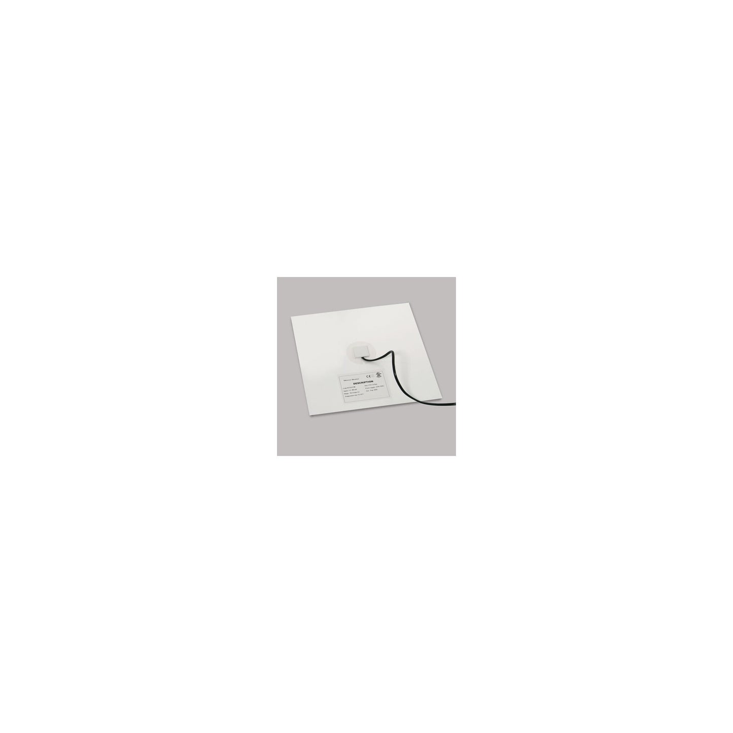 Heated De-mister Pad for bathroom mirrors