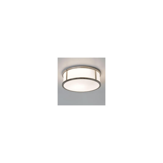 Mashiko 230 Small Round Ceiling Light Polished Chrome with Opal Glass