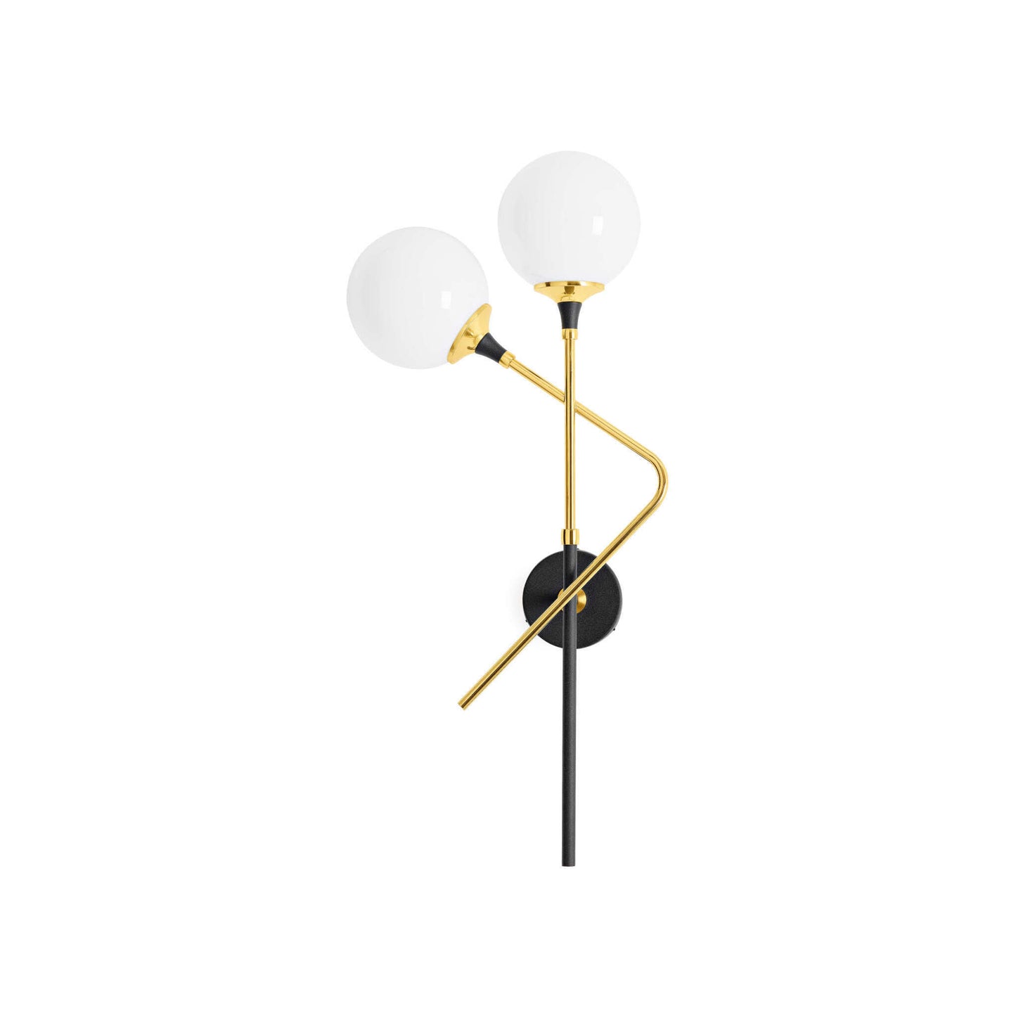 Galassia Double Wall Light in Gold & White