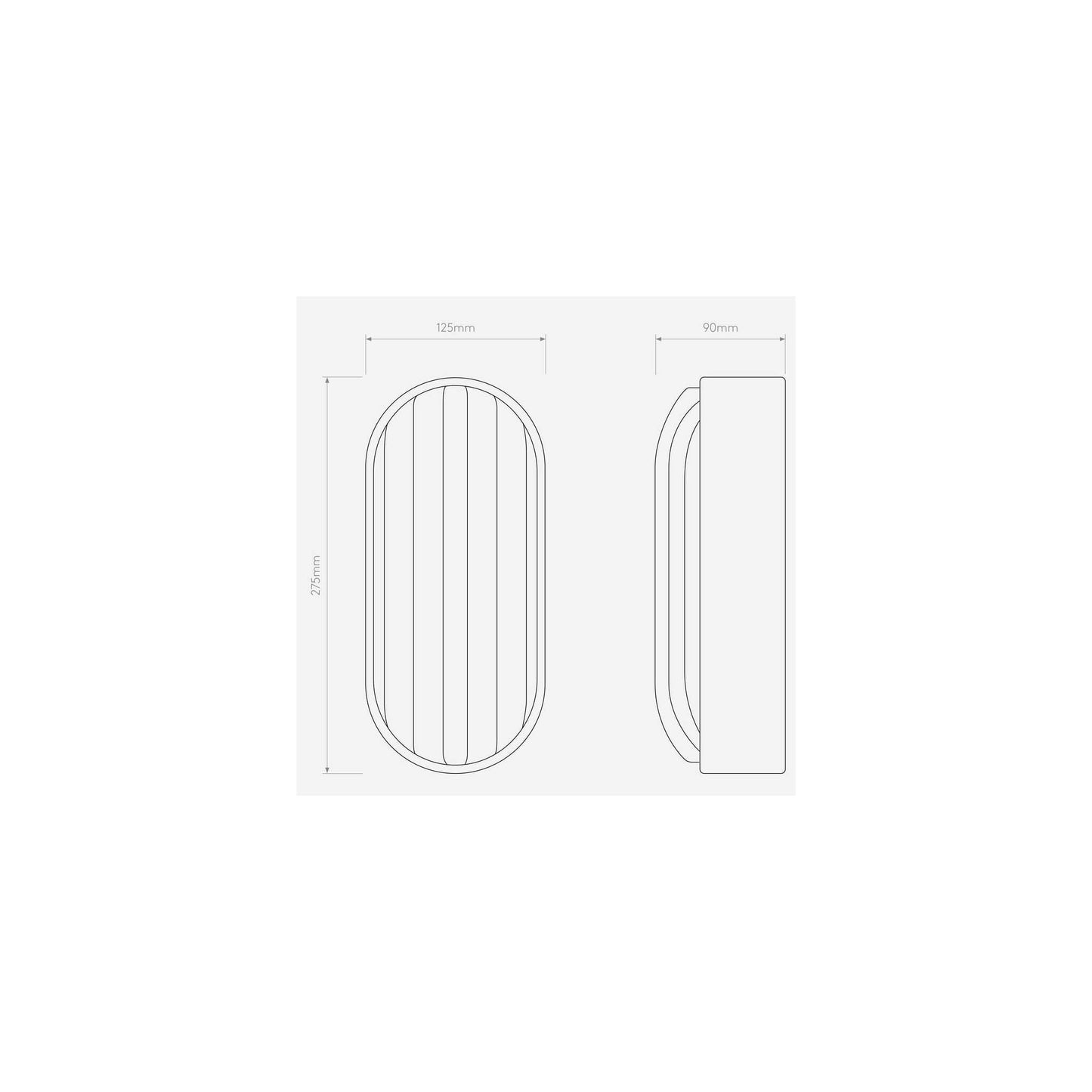 Montreal Oval Wall Light in Textured Black