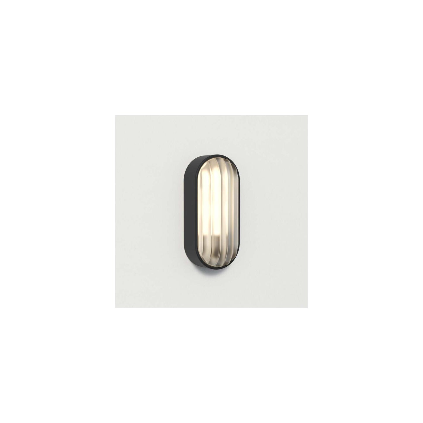 Montreal Oval Wall Light in Textured Black