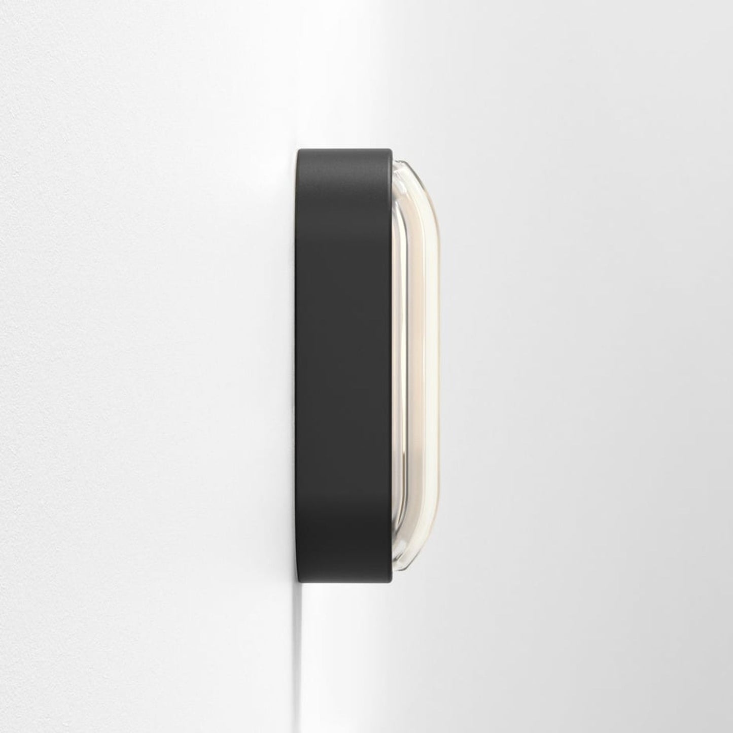Montreal Oval Wall Light in Textured Black