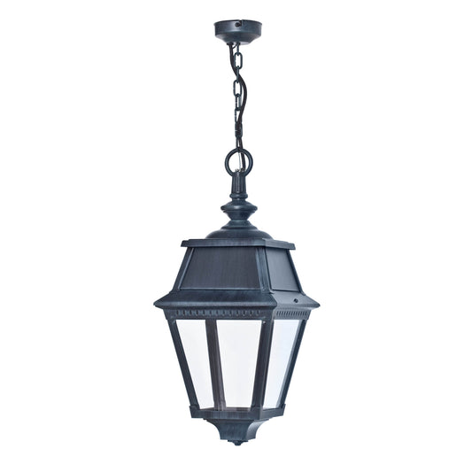 Avenue 2 Opal Glass LED Chain Pendant with Four-Sided Lantern