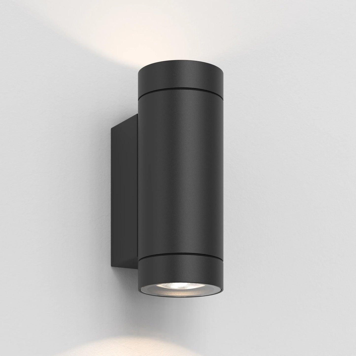 Dartmouth Twin LED Wall Light in Textured Black
