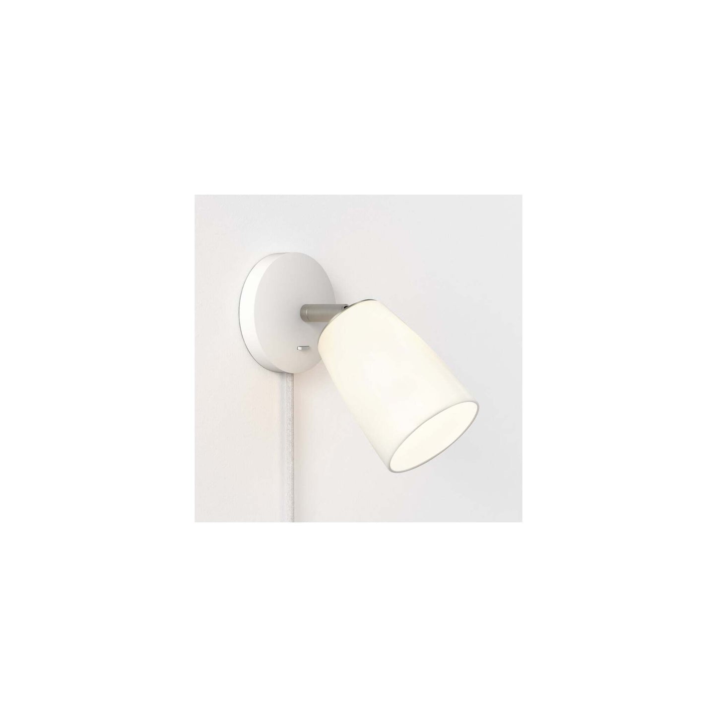 Carlton Plug-In Wall Light in Matt White