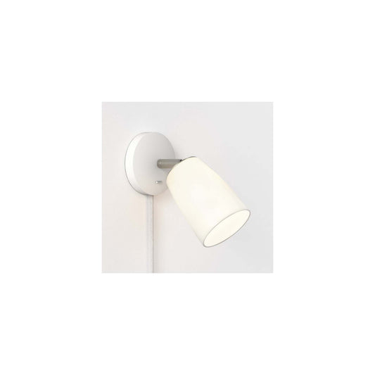 Carlton Plug-In Wall Light in Matt White