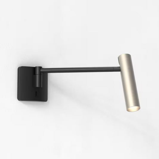 Leda Swing Arm Wall Light in Matt Black