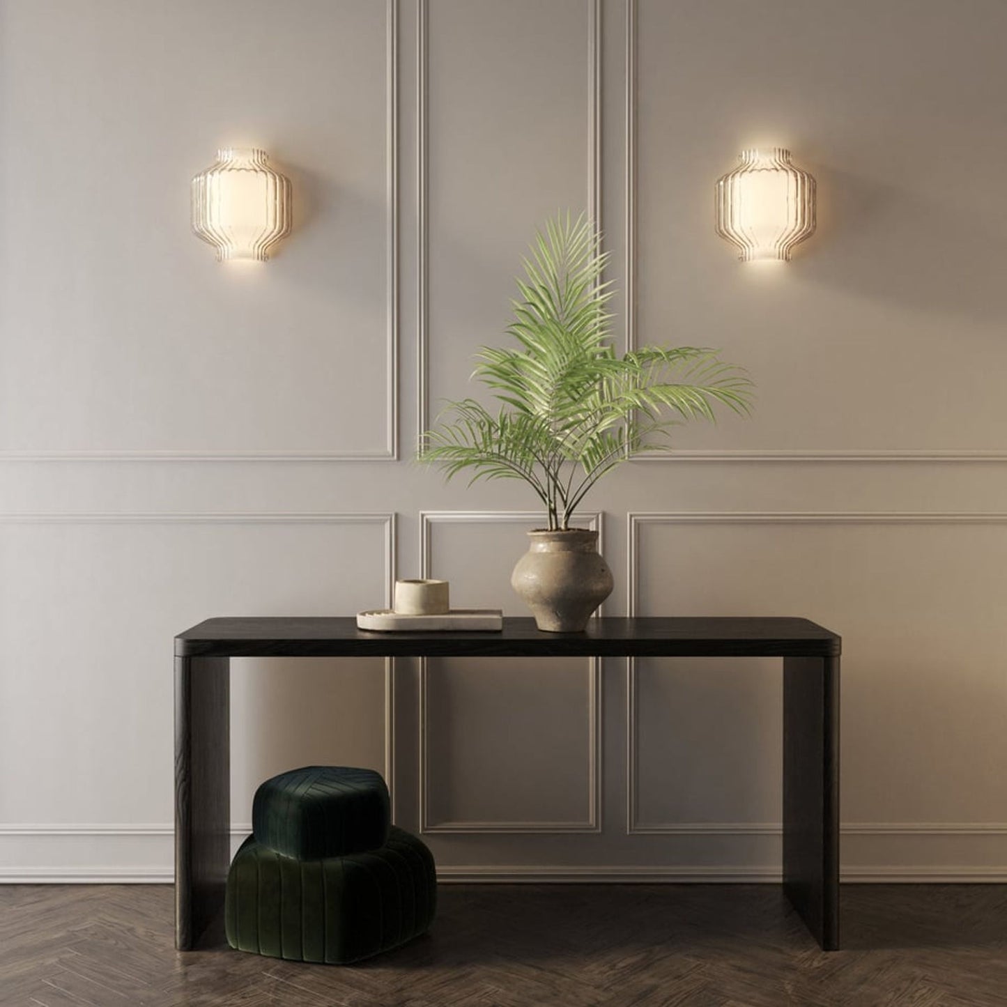 Toro Clear Glass Wall Light