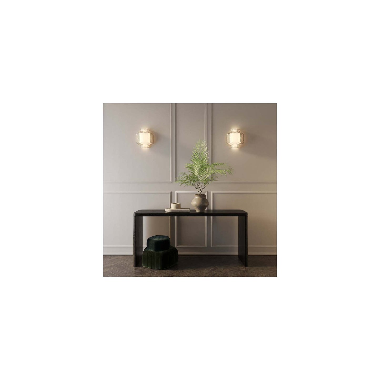 Toro Clear Glass Wall Light
