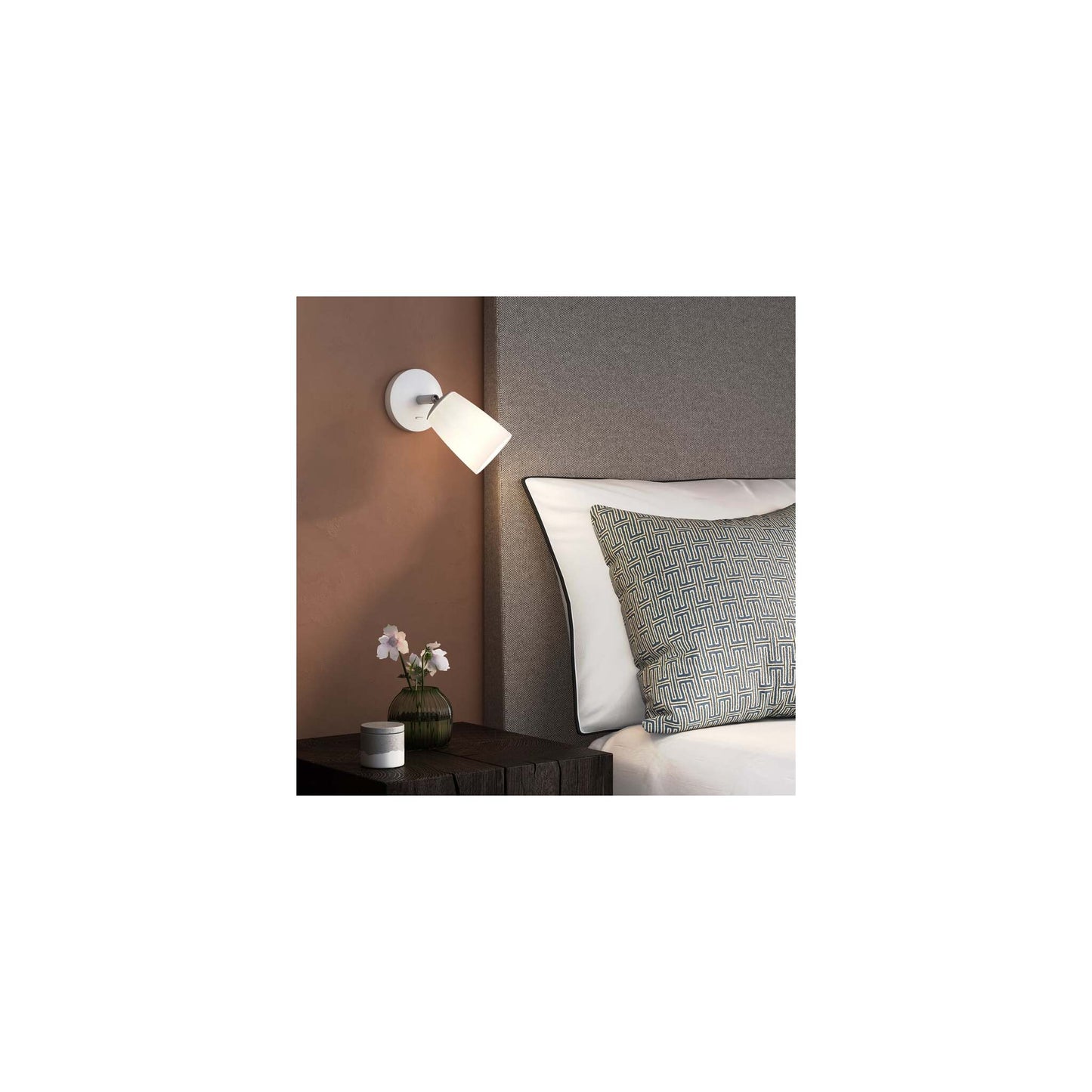 Carlton Wall Light in Matt White
