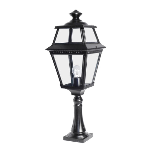 Place Des Vosges 2 Large Clear Glass Padestal with Four-Sided Lantern