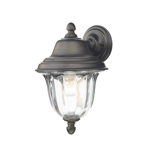 Aldgate Outdoor Wall Light with Black Gold