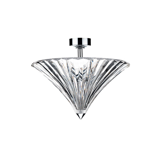 Ardeche 3-Light Flush Mount Polished Chrome