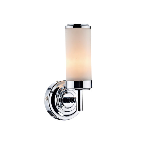 Century Single Wall Bracket Polished Chrome with Opal Glass
