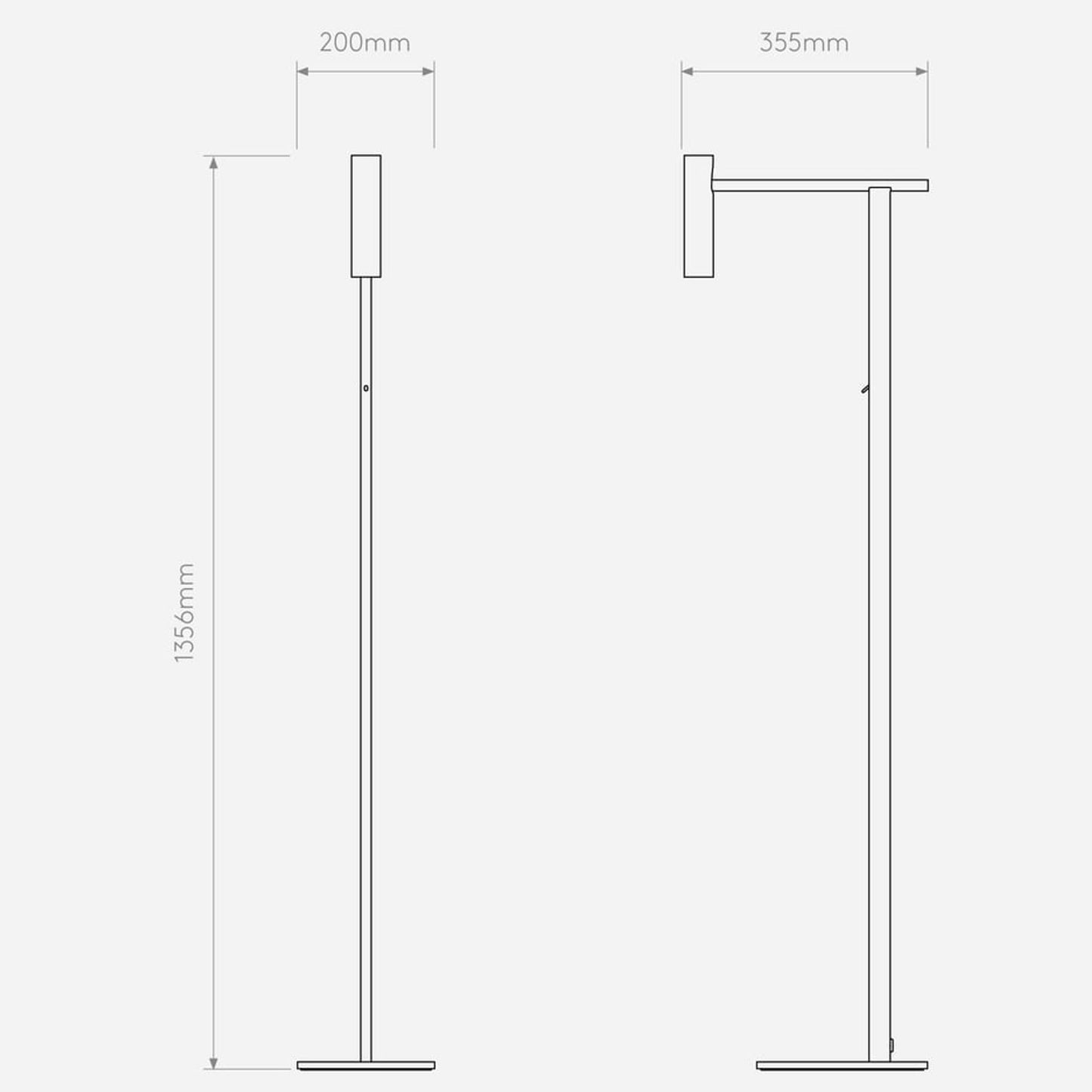 Leda Floor Lamp in Matt Black