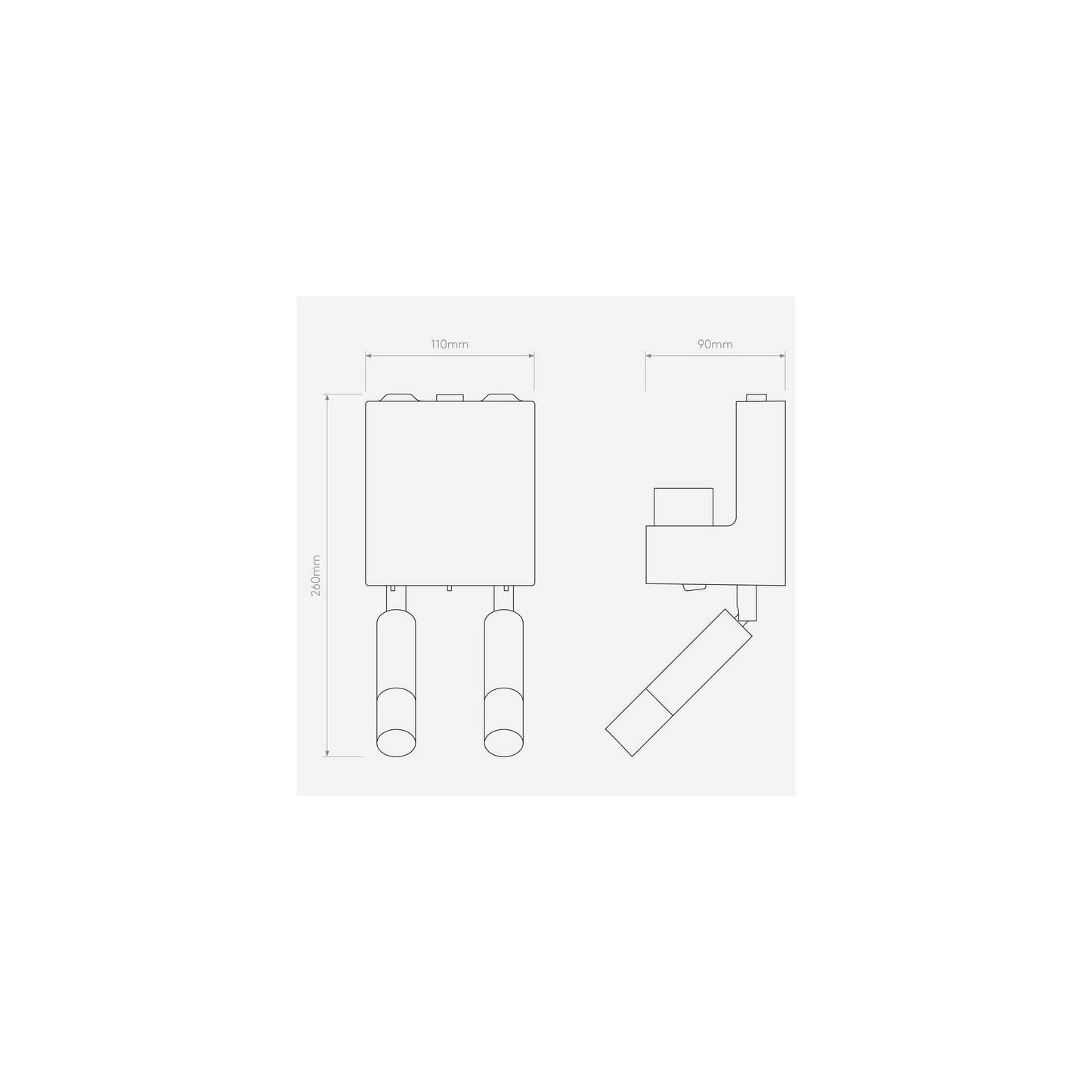 Venn Reader Twin Wall Light